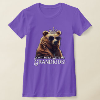 T-shirt Grand-mère ours "Ne manquez pas avec mes petits-en