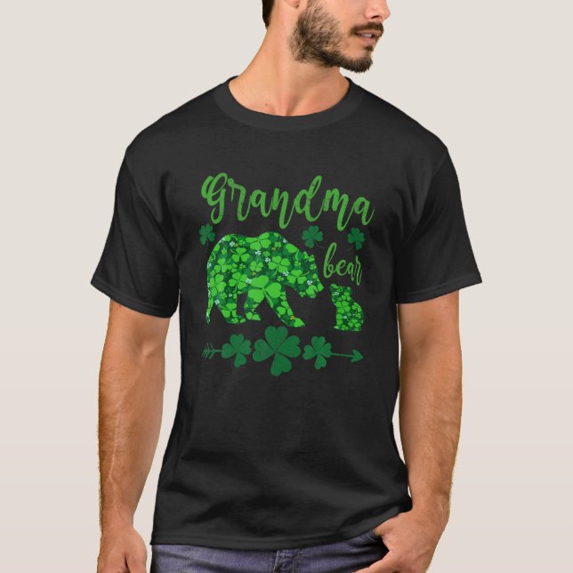 T-shirt Grand-mère ours Saint Patrick's Day - Da de Mère a (Devant)