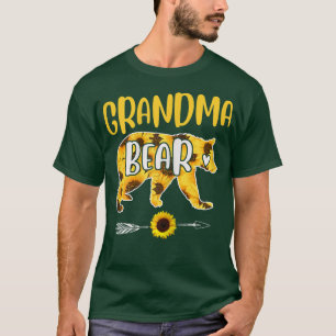 T-shirt Grand-mère ours tournesol père famille
