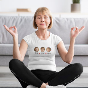 T-shirt grand-mère personnalisée avec les visages 