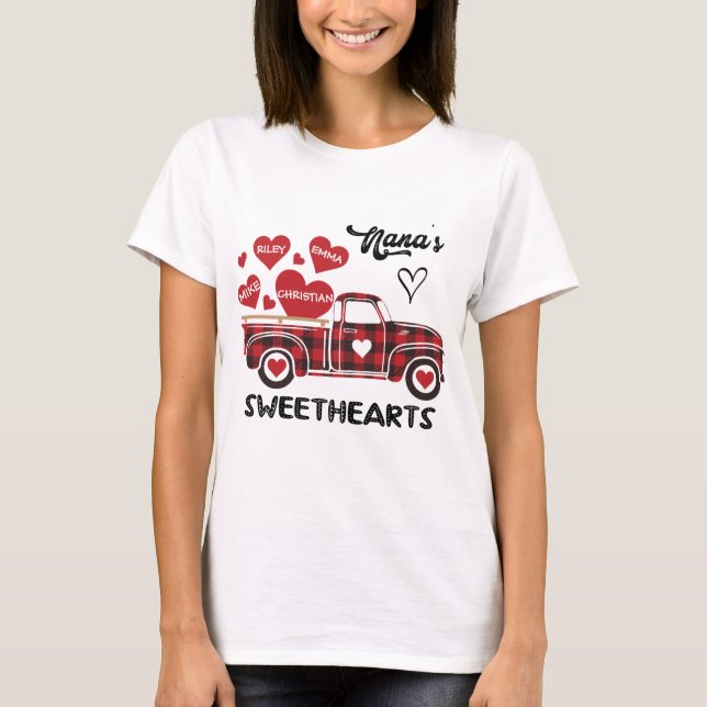 T-shirt Grand-mère personnalisée du Camion amoureux de Nan (Devant)