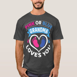 T-shirt Grand-mère rose ou bleu aime l'apparence révélatri