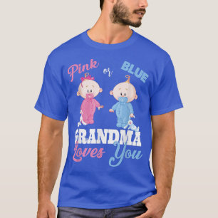 T-shirt Grand-mère rose ou bleu t'aime Révélation de genre