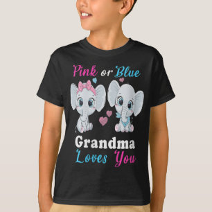 T-shirt Grand-mère rose ou bleu vous aime Eléphants Baby G