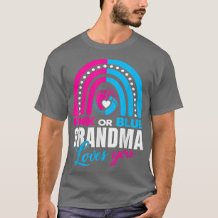 T-shirt Grand-mère rose ou bleu vous aime Fête de la révél
