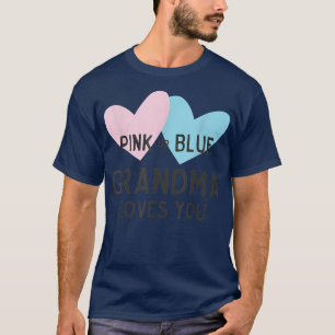 T-shirt Grand-mère rose ou bleu vous aime Genre Révéler T-