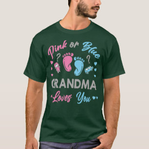 T-shirt Grand-Mère Rose Ou Bleu Vous Aime Révéler Le Sexe