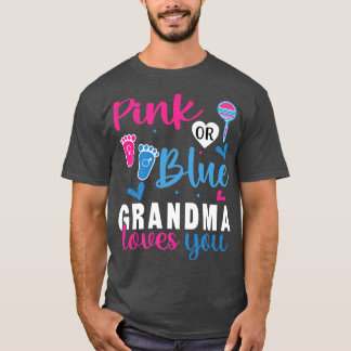 T-shirt Grand-mère rose ou bleu vous aimeApparence de révé
