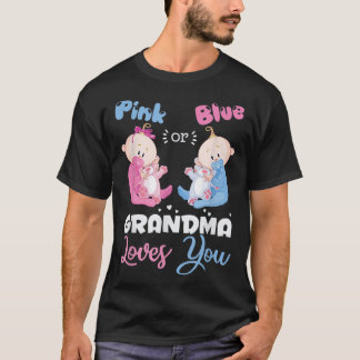 T-shirt Grand-mère rose ou bleu vous aimeRévéler le genre 