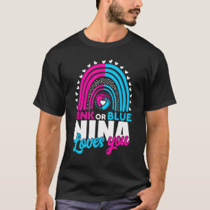 T-shirt Grand-Mère Rose Ou Bleue Nina Vous Aime Révéler Le