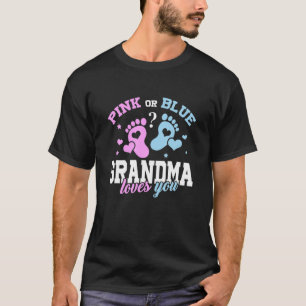 T-shirt Grand-mère rose ou bleue qui t'aime la révélation 