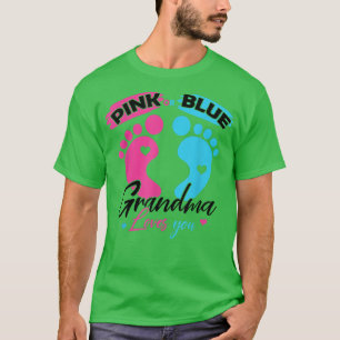 T-shirt Grand-Mère Rose Ou Bleue Vous Aime Grand-Mère Gend