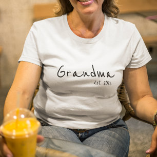 T-shirt Grand-mère Script Black établie