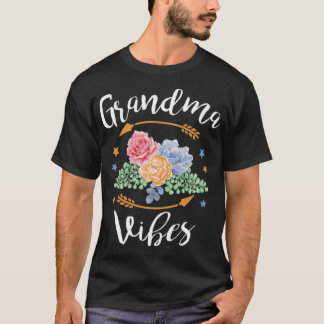 T-shirt Grand-mère Vibes Cool Fun Grandma cute riding hors