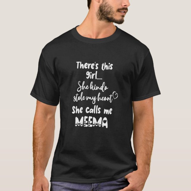 T-shirt Grand-Mère Yiddish Cette Fille M'Appelle Mee (Devant)