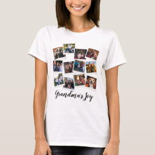 T-shirt Grand-mère's Joy Photo Frame Collage Moderne tend