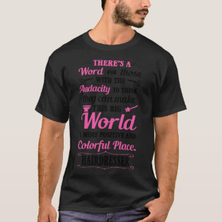 T-shirt Grand monde coloré avec coiffeur noir