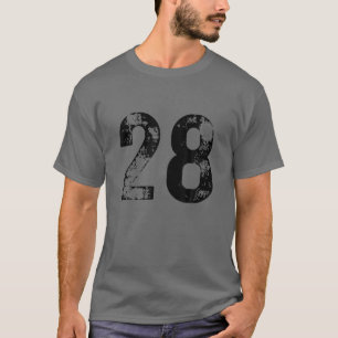 T-shirt Grand Nombre 28 Pour 28E Anniversaire Vingt-Huit A