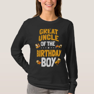 T-shirt Grand Oncle De L'Anniversaire Boy Construction Tra