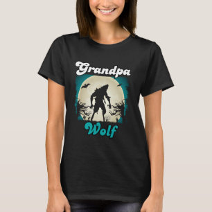 T-shirt Grand-pa Wolf Matching Tribe Wolves Camping Pack F