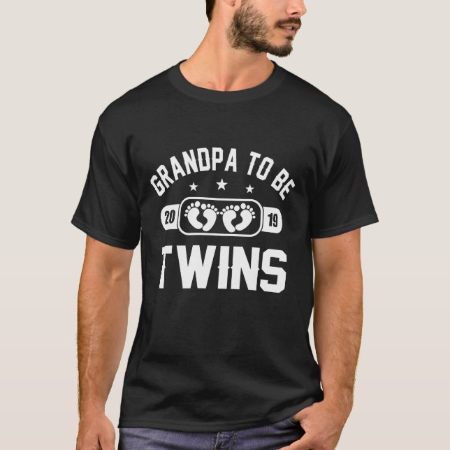 T-shirt Grand-papa à être jumeaux 2019 - grand-père à être (Devant)