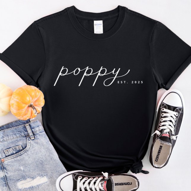 T-shirt grand-parent de pavot personnalisé (Créateur téléchargé)