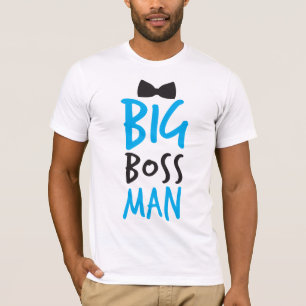 T-shirt Grand patron homme joli Bossy design avec cravate