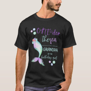 T-shirt Grand-Père 1er Anniversaire Sirène Autour De La Fa