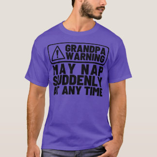 T-shirt Grand-père Avertissement mai faire la sieste souda