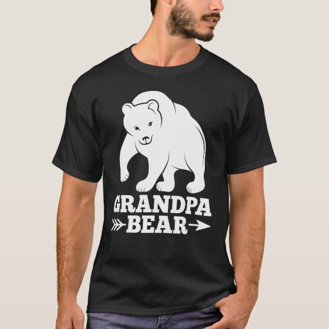 T-shirt Grand-père Bear Grand-père Grandgirl Grandson Fa (Devant)