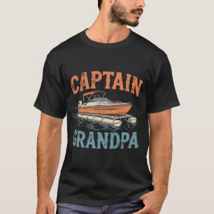 T-shirt Grand-père capitaine de bateau ponton Bateau nauti