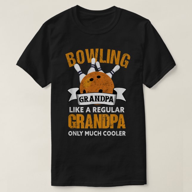 T-shirt Grand-père de bowling masculin - Amusant grand-pèr (Design devant)