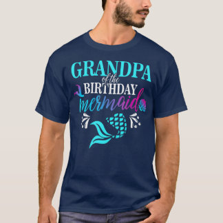 T-shirt Grand-Père De La Famille D'Hommage De Sirène Anniv