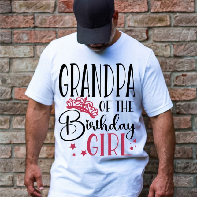 T-shirt Grand-père de la famille personnalisée fille anniv (Créateur téléchargé)