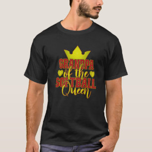 T-shirt Grand-Père De La Famille Softball Queen Correspond