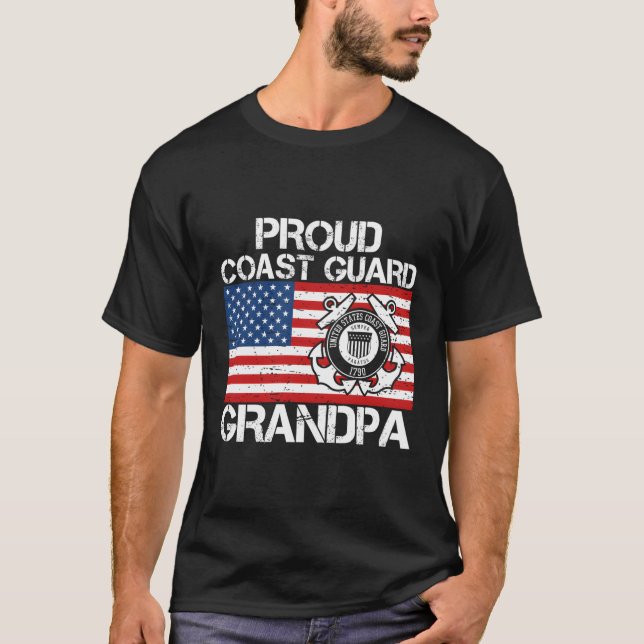 T-shirt Grand-père de la Garde côtière (Devant)