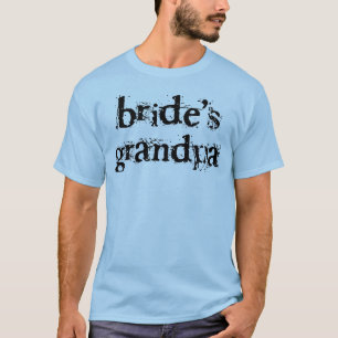 T-shirt Grand-père de la mariée Texte noir
