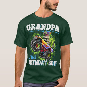 T-shirt Grand-père de l'Anniversaire Boy Dinosaur Monster