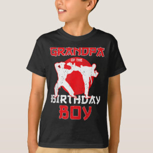 T-shirt Grand-père de l'anniversaire garçon karaté taekwon