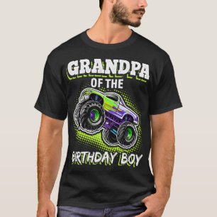 T-shirt Grand-père de l'Anniversaire Garçon Monster Camion