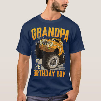 T-shirt Grand-père de l'Anniversaire Garçon Monster Camion