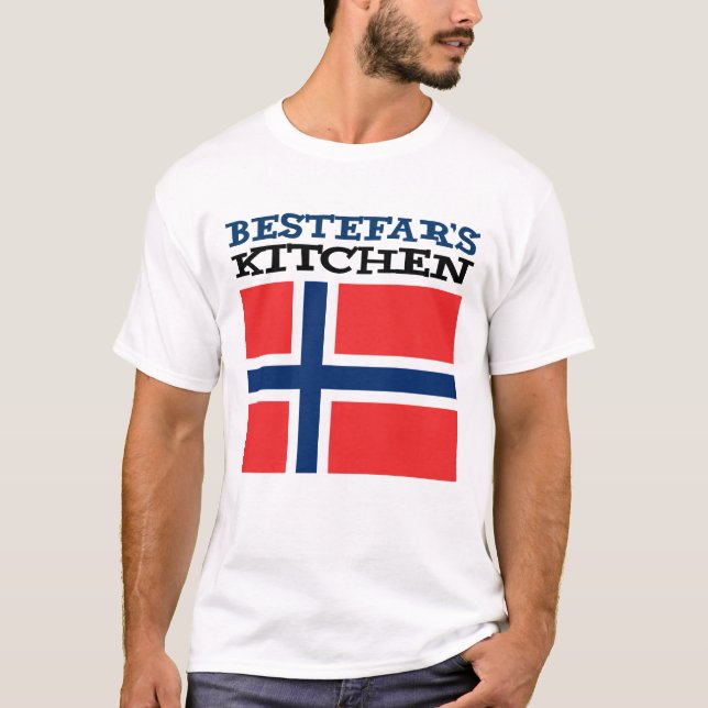 T-shirt Grand-père de Norvégien de la cuisine de Bestefar (Devant)