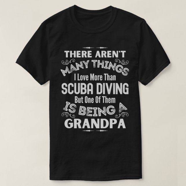 T-shirt Grand-père de plongée sous-marine (Design devant)