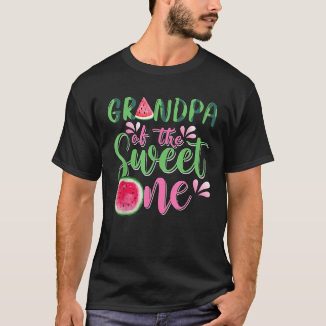 T-shirt Grand-Père De Sweet One Watermelon Premier Anniver (Devant)