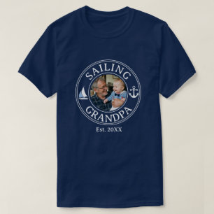 T-shirt Grand-père de voile Année d'établissement Photo Bl
