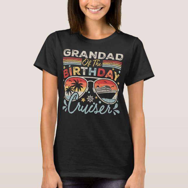 T-shirt Grand-père des femmes de vacances de croisière (Devant)