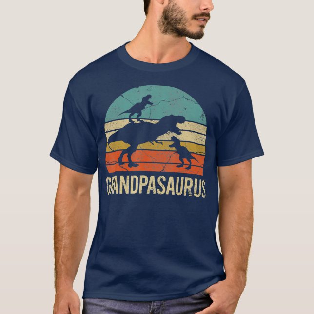 T-shirt Grand-père Dinosaur Papa Cadeau Funny Grandpasauru (Devant)
