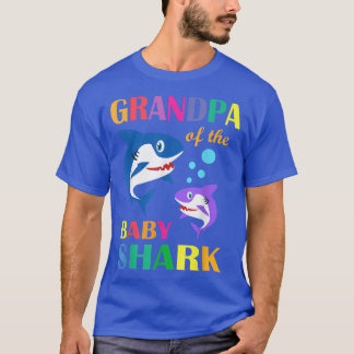T-shirt Grand-Père Du Bébé Anniversaire Requin Grand-Père 