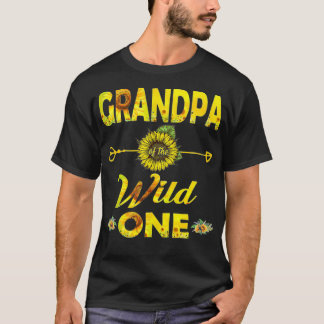 T-shirt Grand-Père Du Far Un 1Er Anniversaire Sunflower Ou