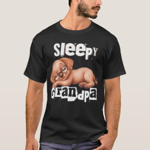 T-shirt Grand-père du Labrador grand-père de Sleepy amoure